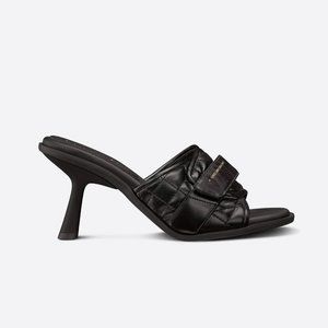 DIO(R)EVOLUTION HEEL SLIDE BLACK CALFSKIN 39- Preowned Excellent Condition DIOR